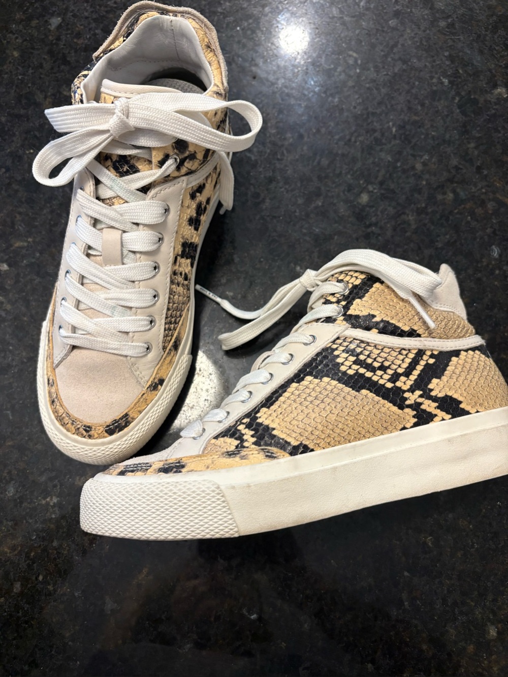 Rag and Bone snakeskin embossed high top sneaker size 36/6